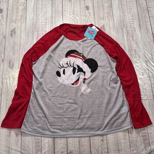 NWT Disney Ladies Long Sleeve Sleep Shirt Minnie Mouse New With Tags. - size L